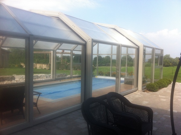 Residential patio pool enclosure needing screen service